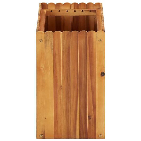 vidaXL حوض حديقة مرتفع 50×30×50 سم خشب أكاسيا صلب