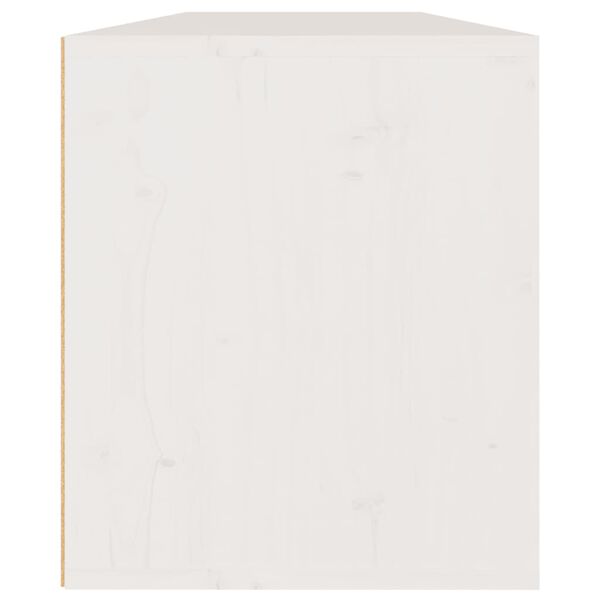 vidaXL خزانات حائط 2ق لون أبيض 35x30x60 سم خشب صنوبر صلب