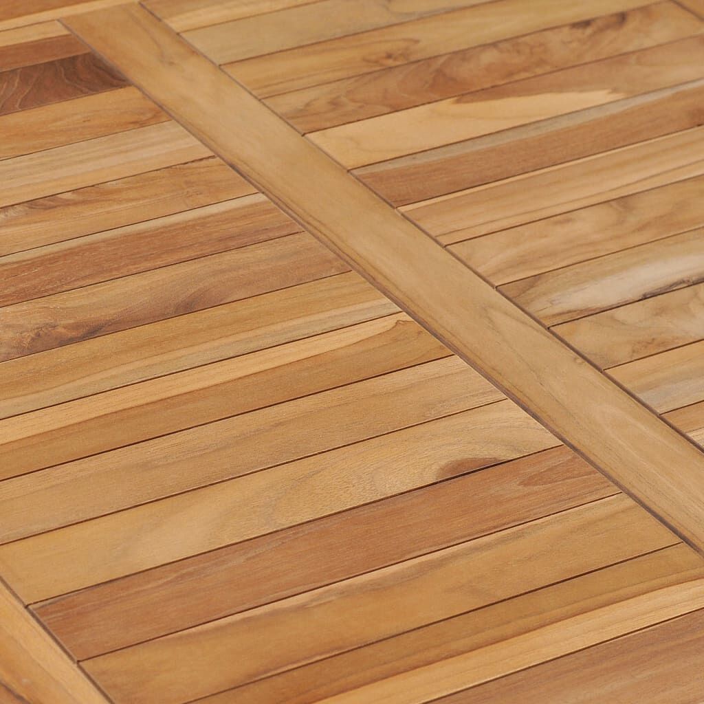 vidaXL طاولة سفرة حديقة 80×80×80 سم خشب ساج صلب