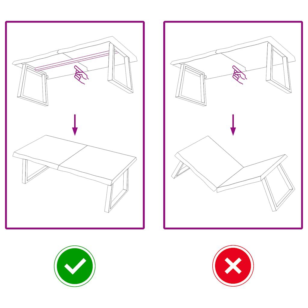vidaXL سطح طاولة لون بني فاتح 120*60*(2-4) سم خشب بلوط صلب معالج
