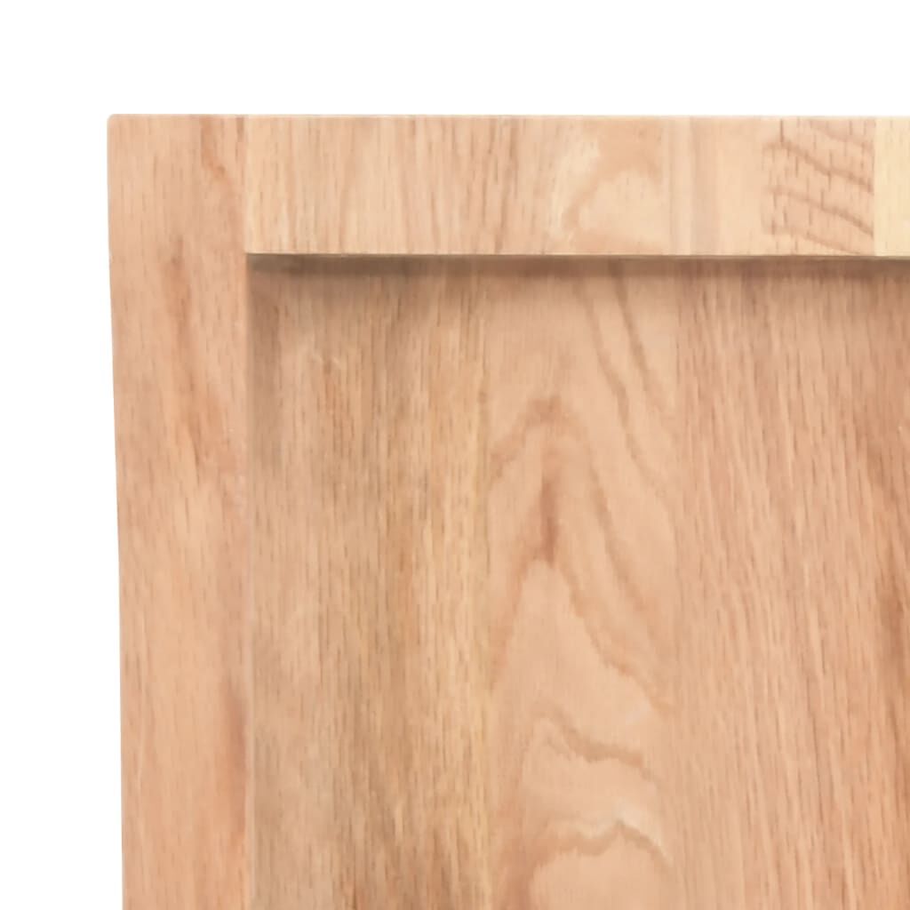 vidaXL سطح طاولة لون بني فاتح 140*40*(2-4) سم خشب صلب معالج وحواف خام