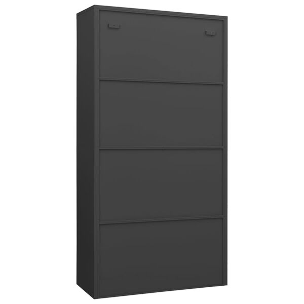 vidaXL خزانة قفل أنثراسيت 90×40×180 سم فولاذ
