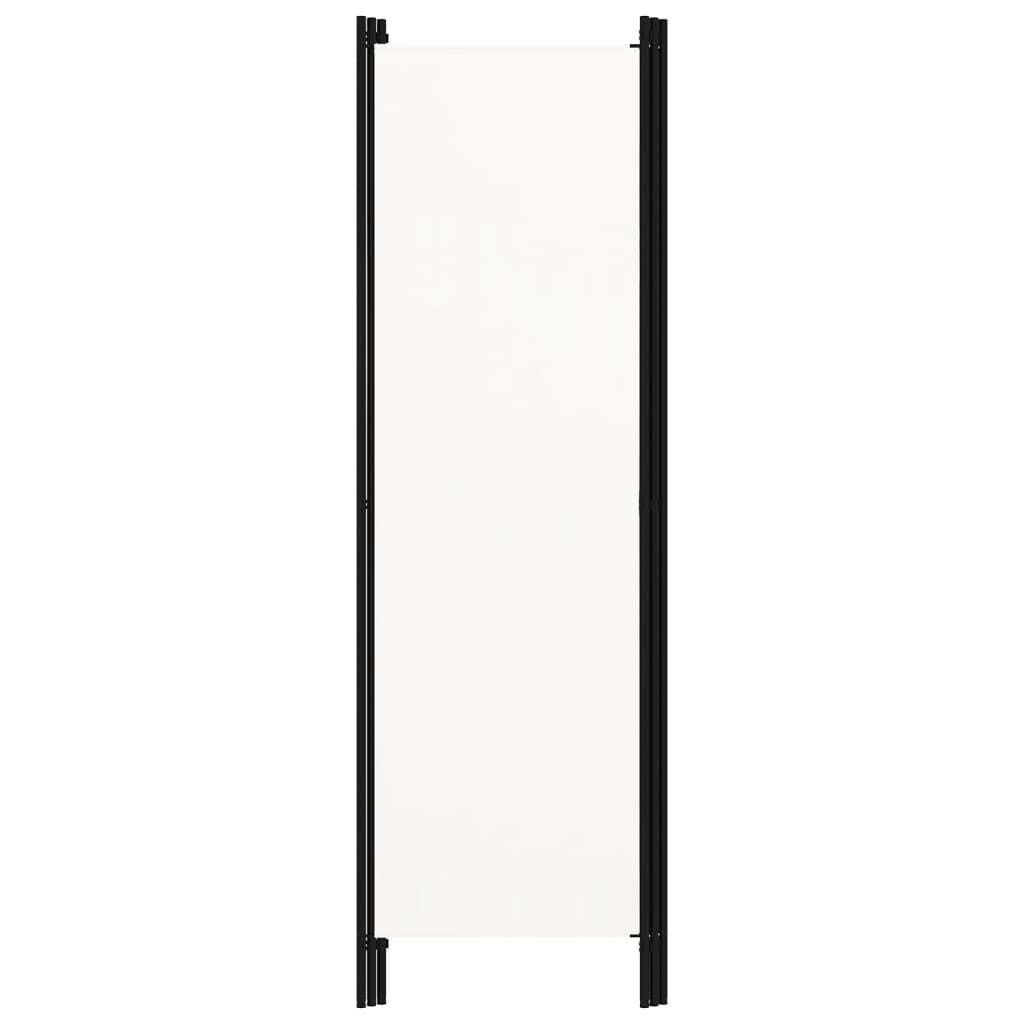 vidaXL مقسم غرفة ذو 3 ألواح أبيض 150×180 سم