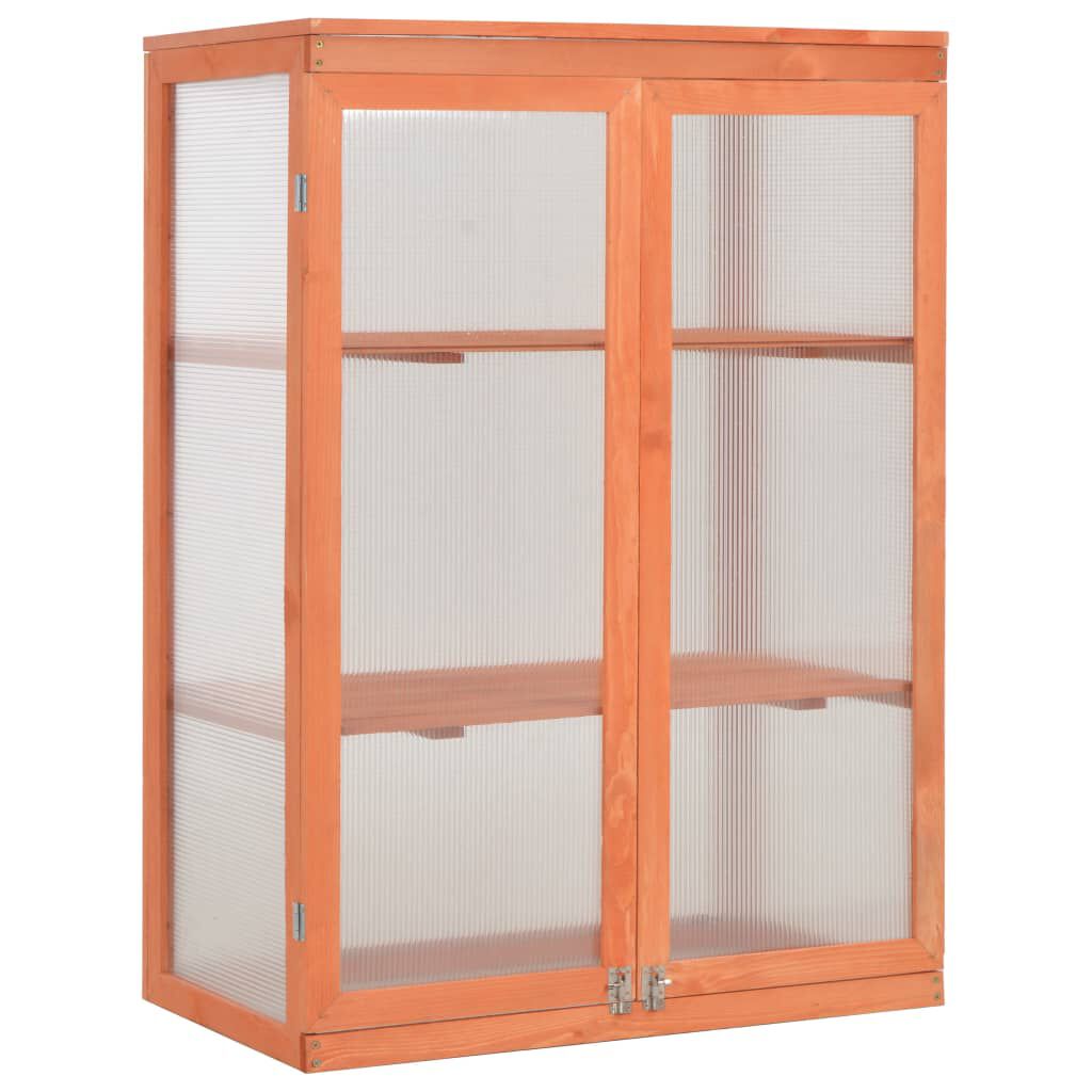 vidaXL دفيئة بيت محمي خشب 109x47x75 سم