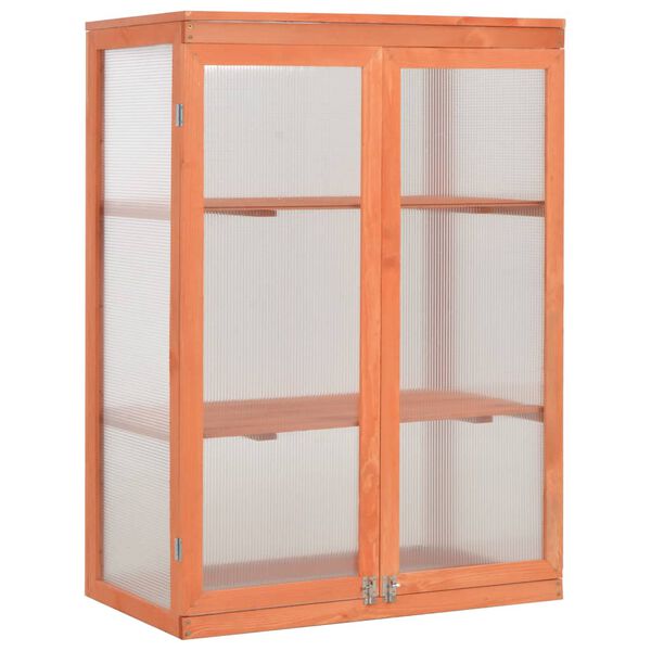 vidaXL دفيئة بيت محمي خشب 109x47x75 سم