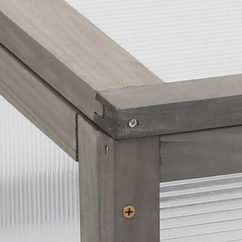 vidaXL حوض حديقة مرتفع مع دفيئة 110×54×120 سم خشب تنوب صلب