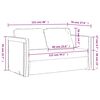 vidaXL سرير أريكة أرضي 2 في 1 لون رمادي داكن 55x204x122 سم مخمل