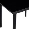 vidaXL طاولة سفرة حديقة أسود 200×100×74 سم فولاذ وزجاج