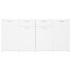 vidaXL خزانة جانبية أبيض 160&times;36&times;75 سم خشب صناعي