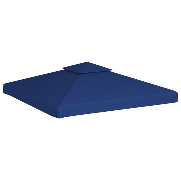 vidaXL غطاء مظلة جازيبو بديل 310 جم/م² أزرق داكن 3×3 متر