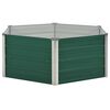 vidaXL حوض حديقة مرتفع 129×129×46 سم فولاذ مجلفن أخضر