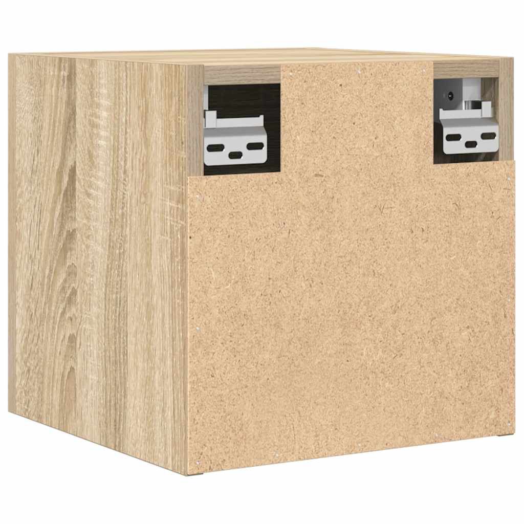 vidaXL خزانات تلفزيون جدارية 2 قطع سونوما أوك 30x30x30.5 سم