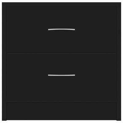 vidaXL خزانة سرير جانبية أسود 40×30×40 سم خشب مضغوط