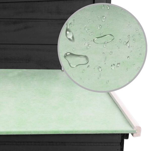 vidaXL قفص دجاج خارجي بيت دجاج مع 1 قفص للبيض خشب رمادي