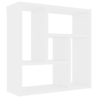 vidaXL رف جداري أبيض 45.1×16×45.1 سم خشب صناعي