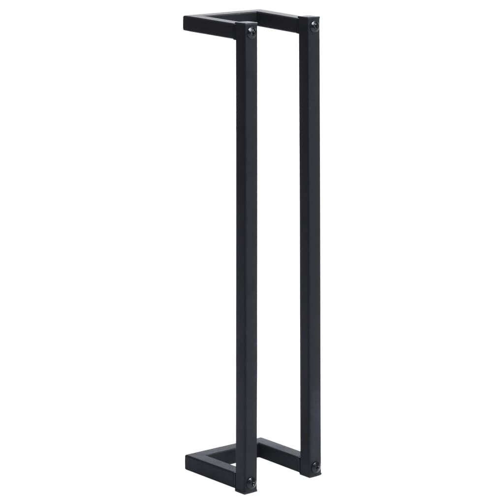 vidaXL حامل مناشف أسود 12.5×12.5×60 سم حديد