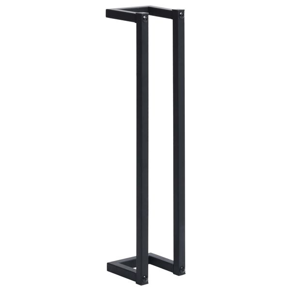 vidaXL حامل مناشف أسود 12.5×12.5×60 سم حديد
