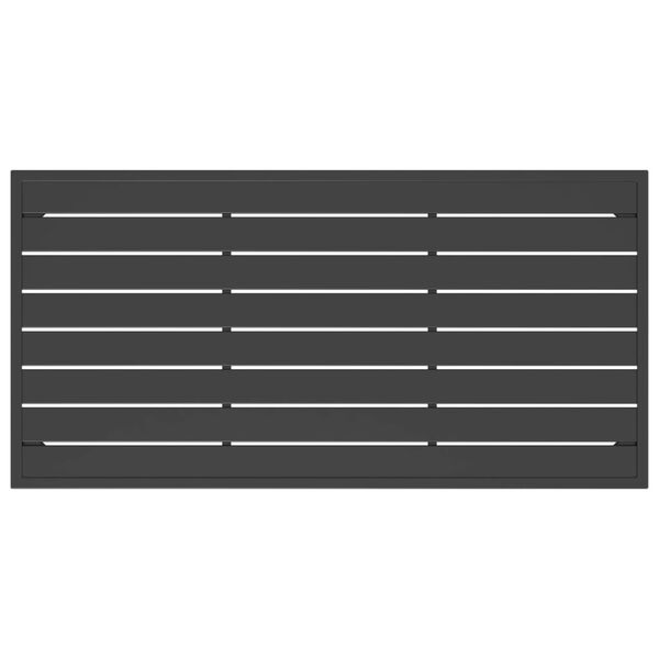 vidaXL طاولة قهوة حديقة أنثراسيت 110×55×35 سم فولاذ