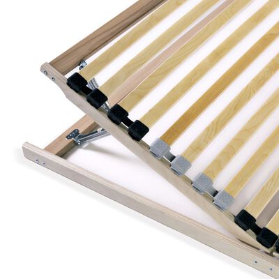 vidaXL قاعدة سرير شرائحية مع 28 شريحة خشبية و 7 مناطق 90×200 سم