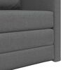 vidaXL سرير أريكة أرضي 2 في 1 لون رمادي داكن 55x174x112 سم قماش