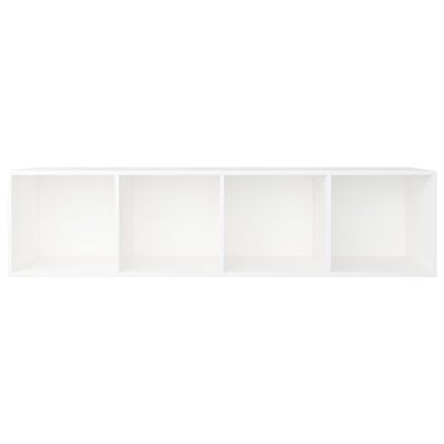 vidaXL خزانة كتب/خزانة تلفزيون لون أبيض 36×30×143 سم خشب صناعي