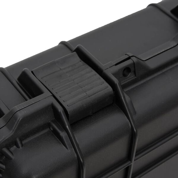 vidaXL حقيبة طيران بعجلات لون أسود 96×42×16 سم بولي بروبلين