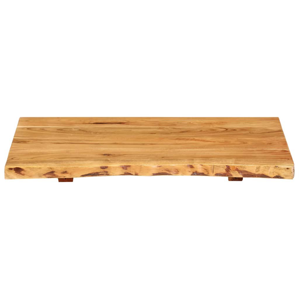 vidaXL سطح حوض حمام خشب أكاسيا صلب 58×55×2.5 سم