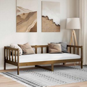vidaXL سرير نهاري خشب صنوبر صلب بني عسلي 90&times;200 سم