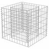 vidaXL حوض جابيون زراعي مرتفع فولاذ مجلفن 50x50x50 سم
