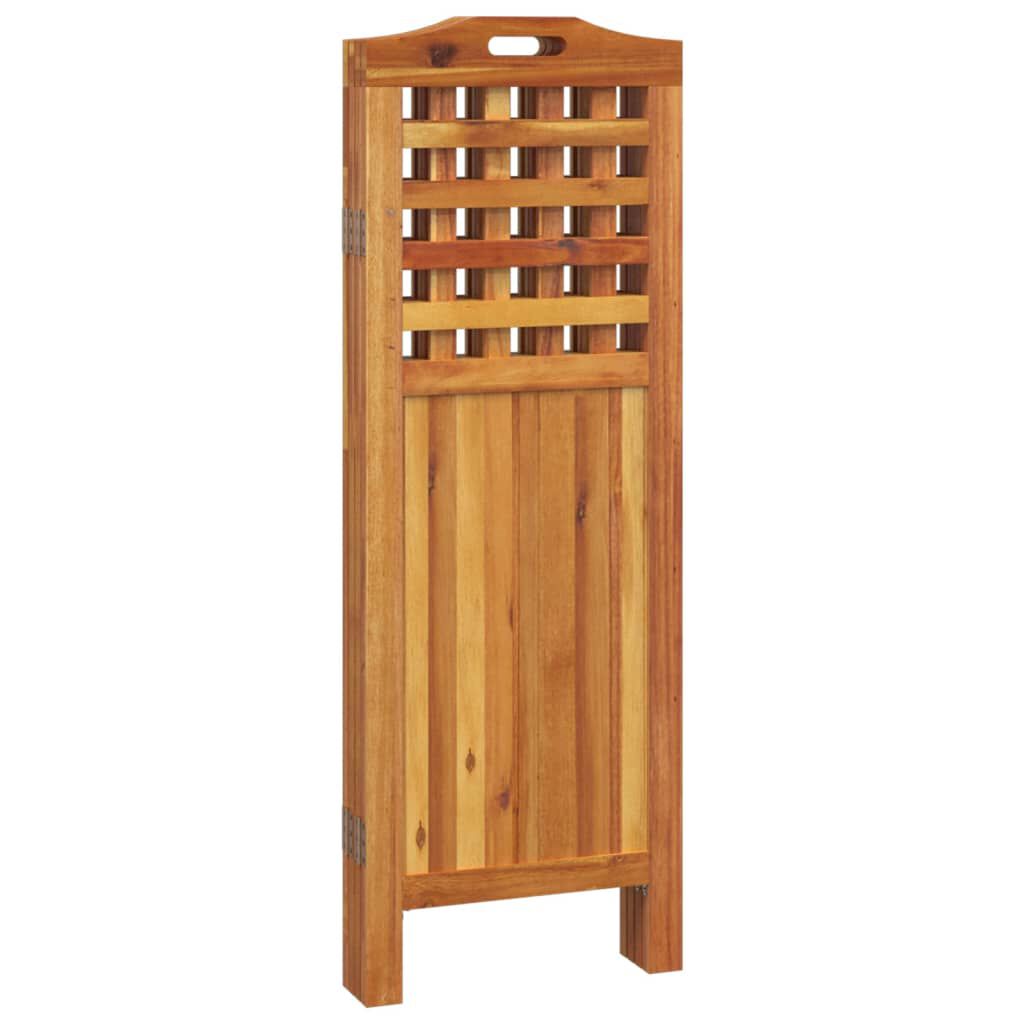 vidaXL مقسم غرفة 4-ألواح 162×2×115 سم خشب أكاسيا صلب