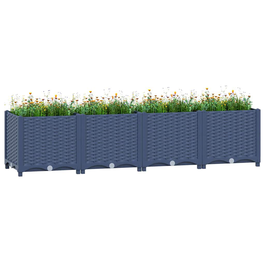 vidaXL حوض زراعي مرتفع 160×40×38 سم بولي بروبيلين