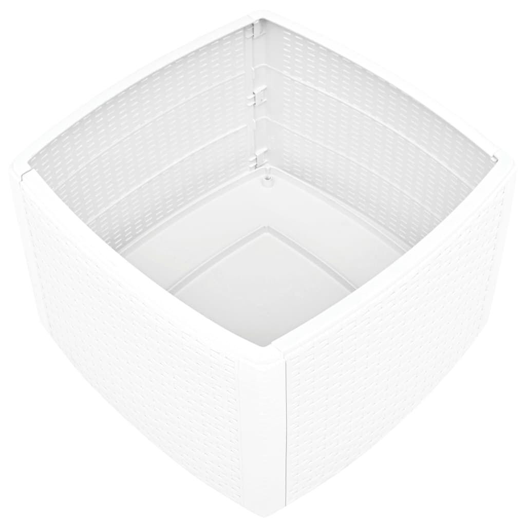 vidaXL طاولة جانبية أبيض 54×54×36.5 سم بلاستيك