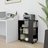 vidaXL خزانة دوارة 75x35x60 سم خشب صناعي أسود