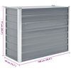 vidaXL حوض حديقة مرتفع فولاذ مجلفن 100&times;40&times;77 سم رمادي