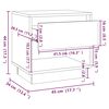 vidaXL خزانة جانب السرير أبيض 45×34×44 سم خشب صناعي