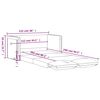 vidaXL سرير أريكة أرضي 2 في 1 لون رمادي داكن 55x204x122 سم مخمل