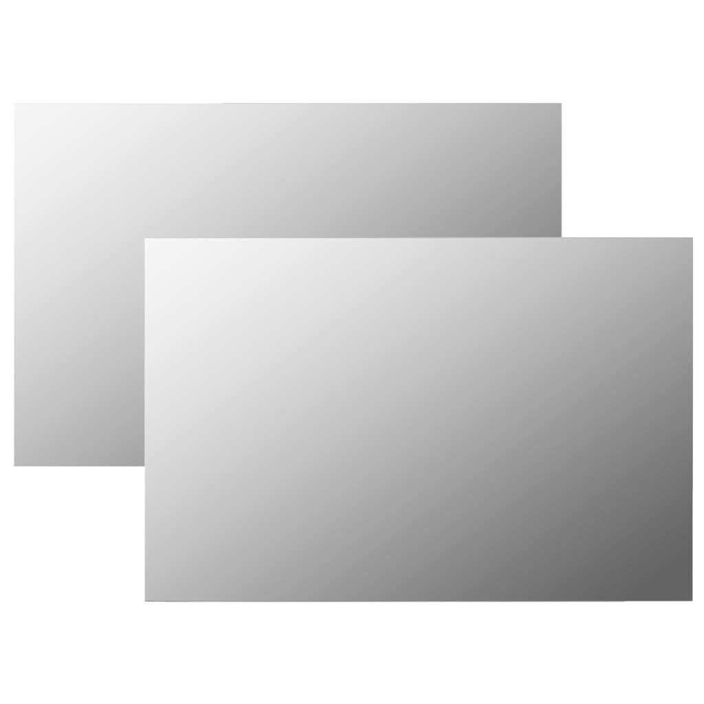 vidaXL مرايا حائط 2ق 40x60 سم زجاج مستطيل