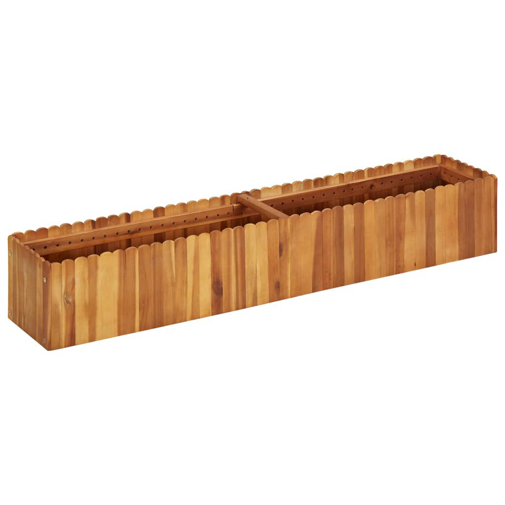 vidaXL حوض حديقة مرتفع 150×30×25 سم خشب أكاسيا صلب