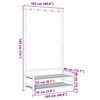 vidaXL حامل ملابس مع رفوف 183x40x103 سم خيزران