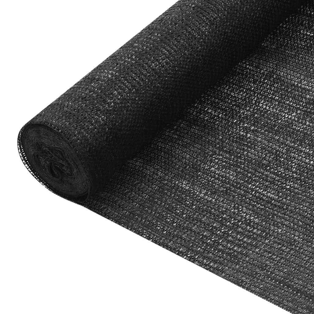 vidaXL شبكة خصوصية أسود 1×10 م HDPE وزن 75 جم/م²