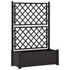 vidaXL حوض حديقة مع تعريشة 100×43×142 سم PP انتراسيت