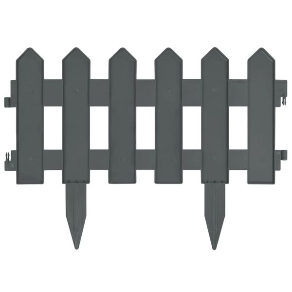 vidaXL حواف عشب 25 ق أنثراسيت 10م بولي بروبيلين (PP)