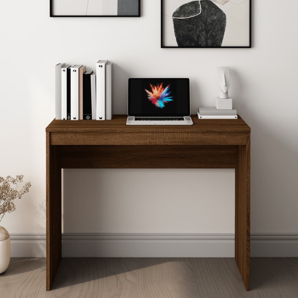 vidaXL مكتب أوك بني 90×40×72 سم خشب صناعي