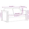 vidaXL سرير أريكة أرضي 2 في 1 لون رمادي فاتح 55x204x122 سم مخمل
