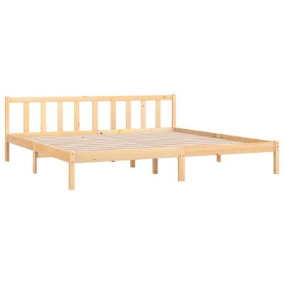 vidaXL إطار سرير خشب صنوبر صلب 200×200 سم