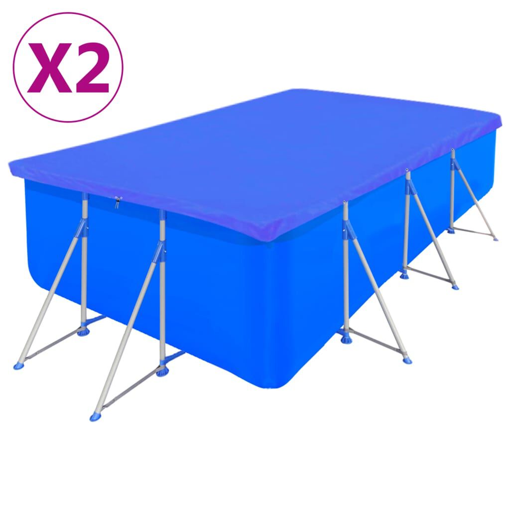vidaXL أغطية مسابح 2 ق بولي إيثيلين مستطيل 90 جم/متر مربع 540×270 سم