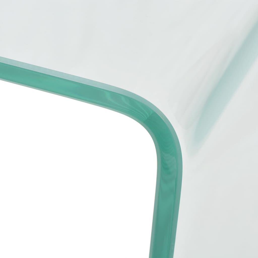 vidaXL طاولة قهوة زجاج مقوى 49.5×50×45 سم شفاف