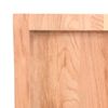 vidaXL سطح طاولة لون بني فاتح 140*40*(2-4) سم خشب بلوط صلب معالج