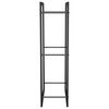 vidaXL حامل حطب لون أسود مطفي 94x28x50 سم فولاذ