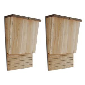 vidaXL طقم بيت خفاش 2 ق 22&times;12&times;34 سم